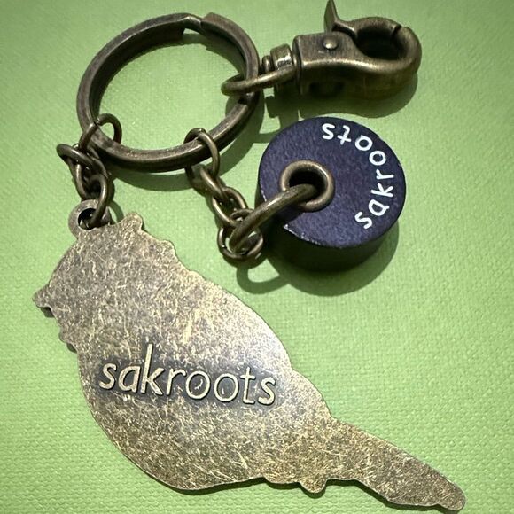 Sakroots Owl Enamel Keychain Colorful Boho Bird Pendant - Picture 16 of 17